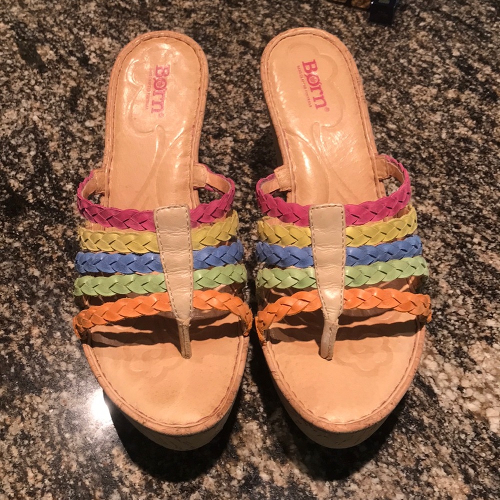 BORN Palmdale multi color thong sandals